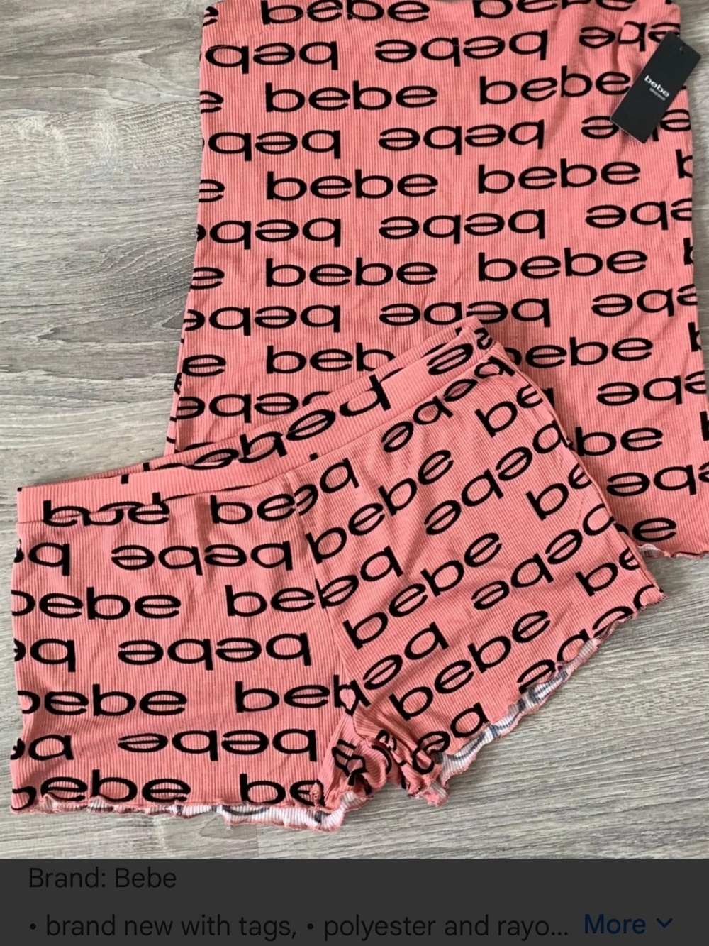 🌸BEBE🌸LOGO CAMI SHORT SET. EXCELLENT CONDITION! - Picture 2 of 10